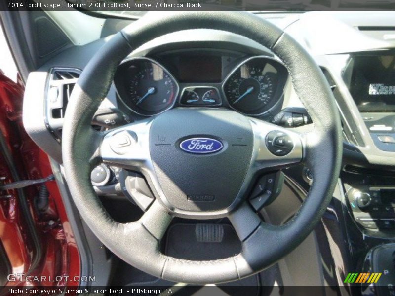 Sunset / Charcoal Black 2014 Ford Escape Titanium 2.0L EcoBoost