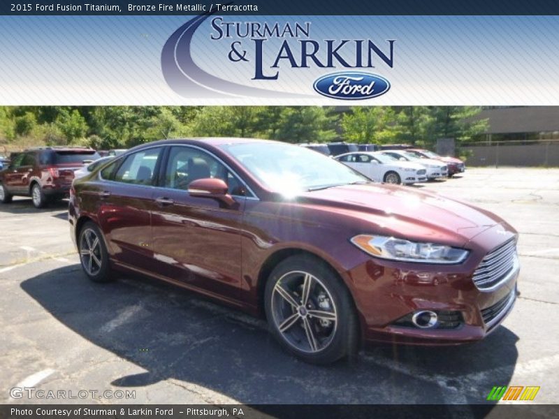 Bronze Fire Metallic / Terracotta 2015 Ford Fusion Titanium