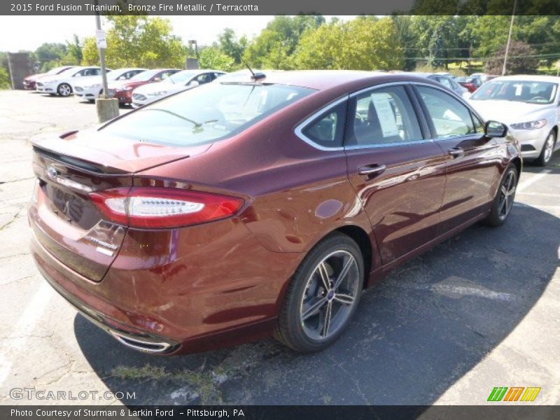 Bronze Fire Metallic / Terracotta 2015 Ford Fusion Titanium