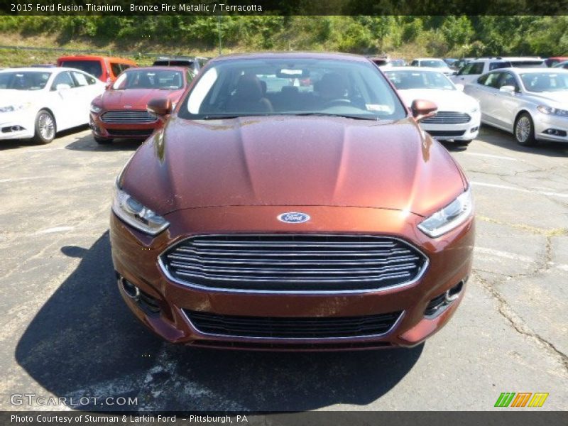 Bronze Fire Metallic / Terracotta 2015 Ford Fusion Titanium
