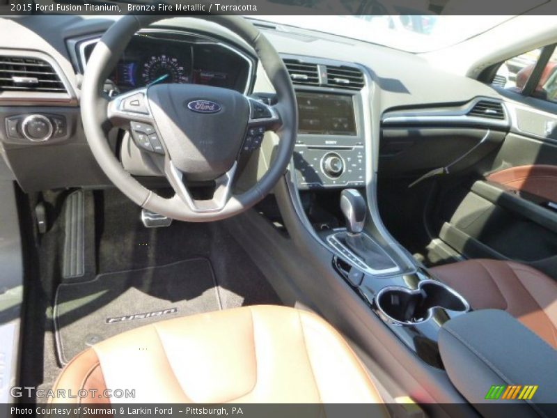 Bronze Fire Metallic / Terracotta 2015 Ford Fusion Titanium