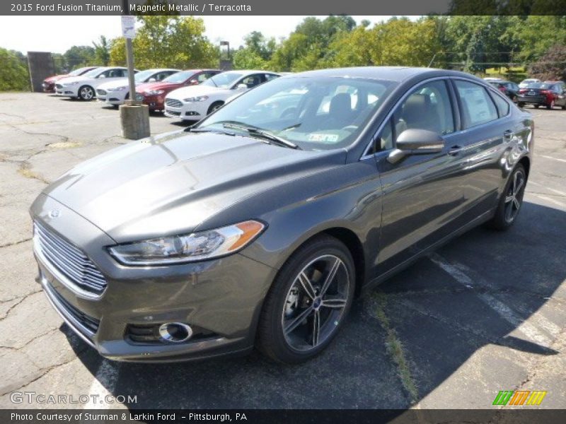 Magnetic Metallic / Terracotta 2015 Ford Fusion Titanium