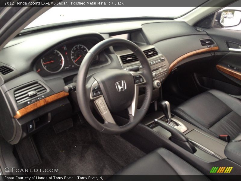 Polished Metal Metallic / Black 2012 Honda Accord EX-L V6 Sedan