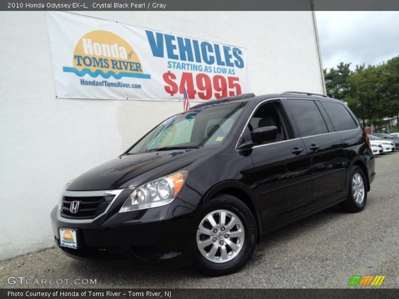 Crystal Black Pearl / Gray 2010 Honda Odyssey EX-L
