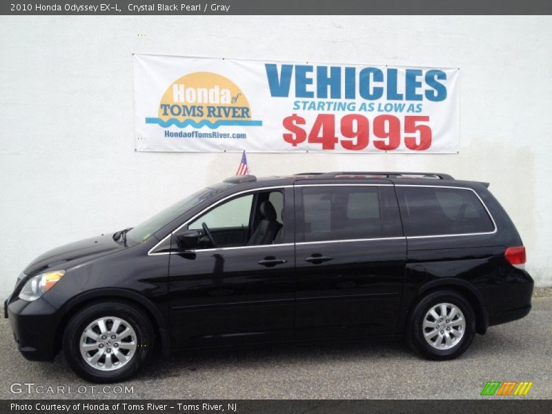 Crystal Black Pearl / Gray 2010 Honda Odyssey EX-L