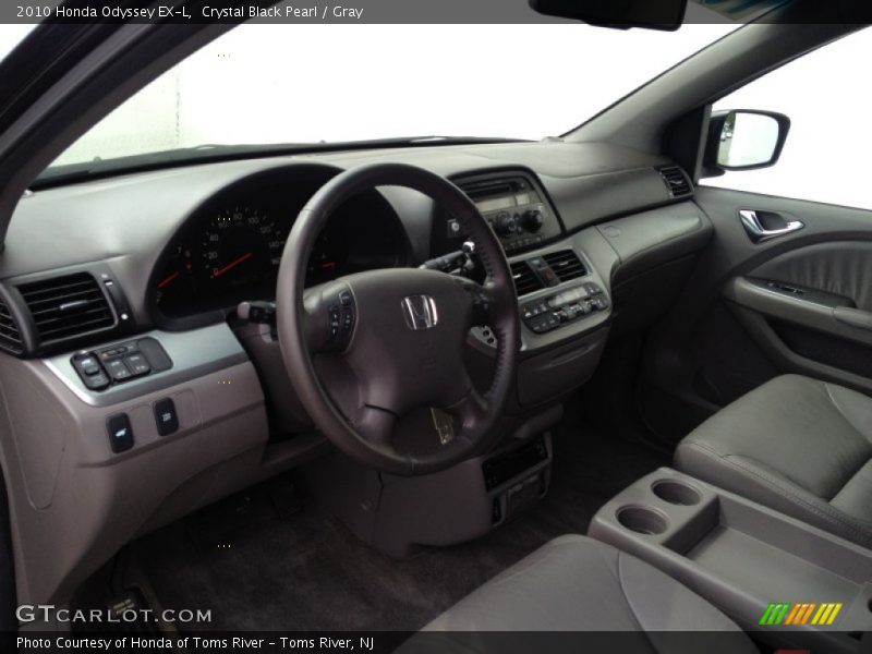 Crystal Black Pearl / Gray 2010 Honda Odyssey EX-L