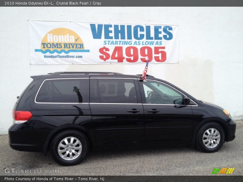 Crystal Black Pearl / Gray 2010 Honda Odyssey EX-L