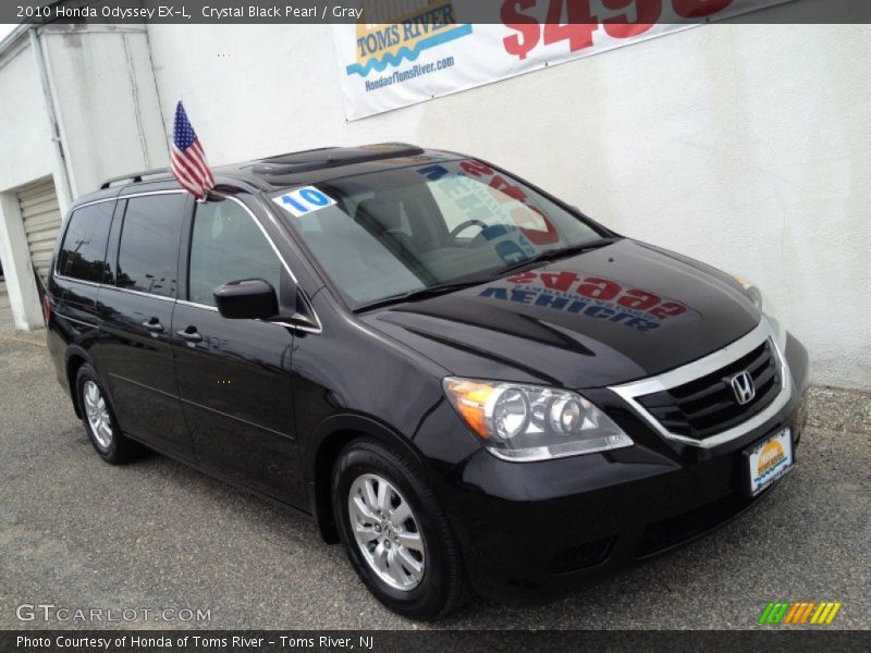 Crystal Black Pearl / Gray 2010 Honda Odyssey EX-L
