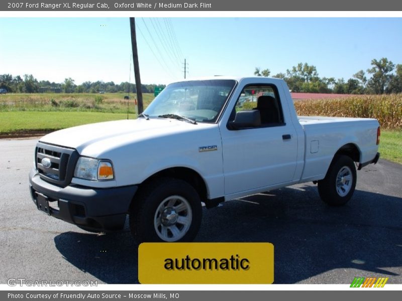 Oxford White / Medium Dark Flint 2007 Ford Ranger XL Regular Cab