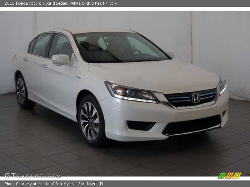 White Orchid Pearl / Ivory 2015 Honda Accord Hybrid Sedan