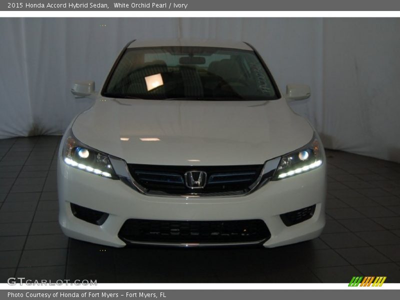 White Orchid Pearl / Ivory 2015 Honda Accord Hybrid Sedan