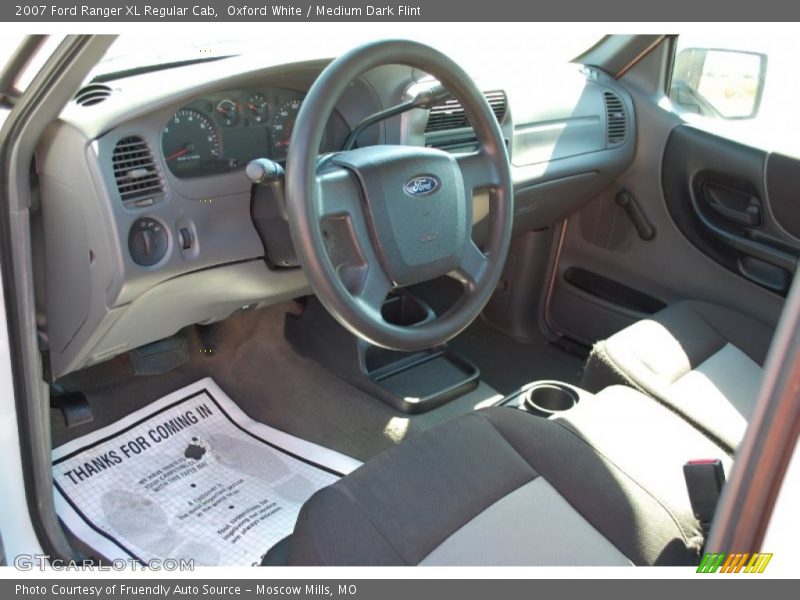 Oxford White / Medium Dark Flint 2007 Ford Ranger XL Regular Cab