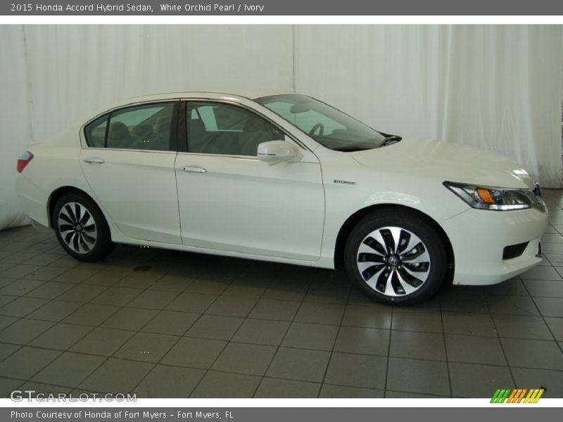 White Orchid Pearl / Ivory 2015 Honda Accord Hybrid Sedan