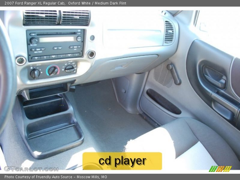 Oxford White / Medium Dark Flint 2007 Ford Ranger XL Regular Cab