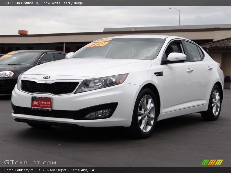 Snow White Pearl / Beige 2013 Kia Optima LX