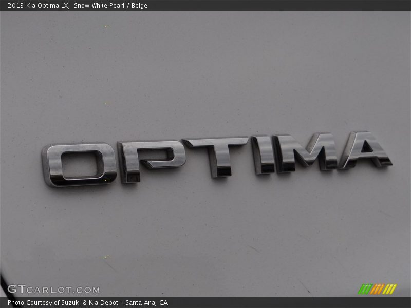 Snow White Pearl / Beige 2013 Kia Optima LX