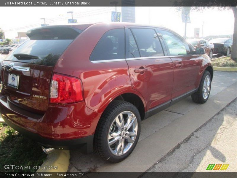 Sunset / Charcoal Black 2014 Ford Edge Limited