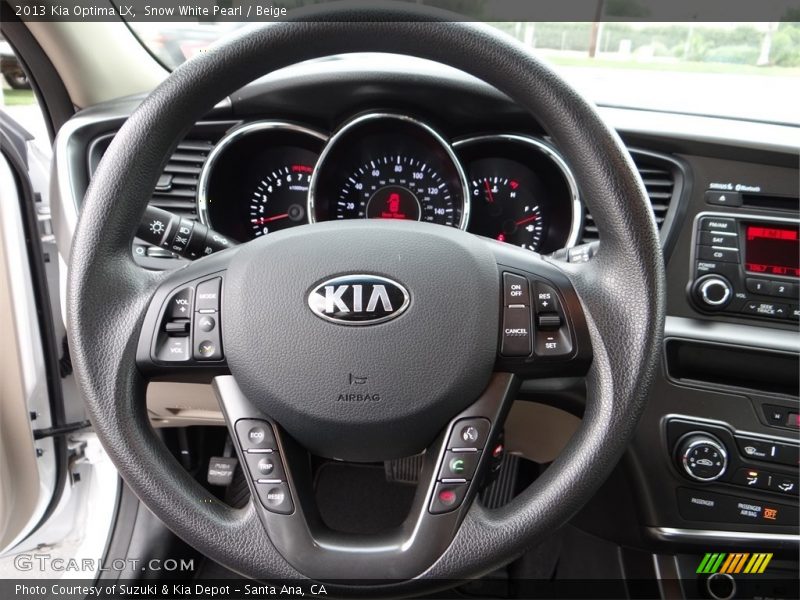 Snow White Pearl / Beige 2013 Kia Optima LX