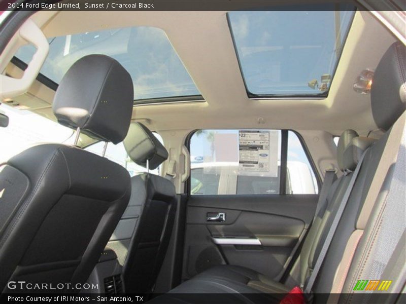 Sunset / Charcoal Black 2014 Ford Edge Limited