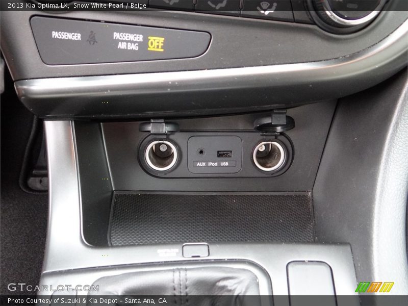 Snow White Pearl / Beige 2013 Kia Optima LX
