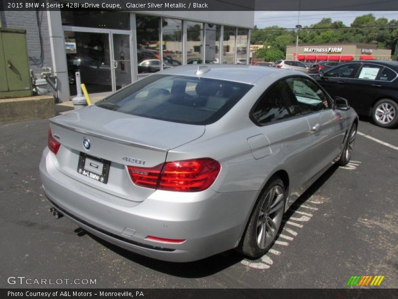 Glacier Silver Metallic / Black 2015 BMW 4 Series 428i xDrive Coupe