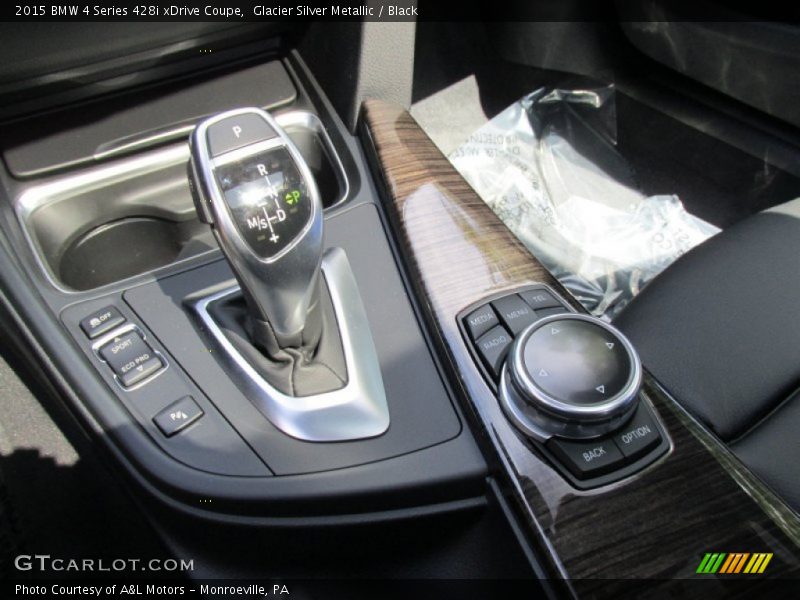 Glacier Silver Metallic / Black 2015 BMW 4 Series 428i xDrive Coupe
