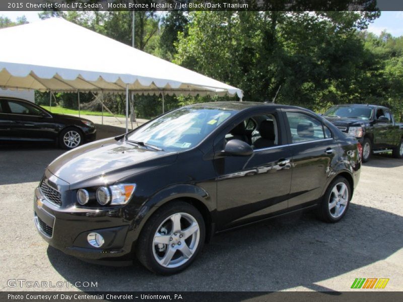 Mocha Bronze Metallic / Jet Black/Dark Titanium 2015 Chevrolet Sonic LTZ Sedan