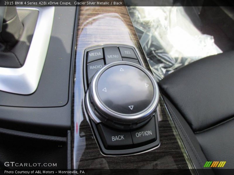 Glacier Silver Metallic / Black 2015 BMW 4 Series 428i xDrive Coupe