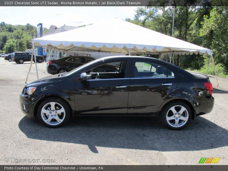 Mocha Bronze Metallic / Jet Black/Dark Titanium 2015 Chevrolet Sonic LTZ Sedan