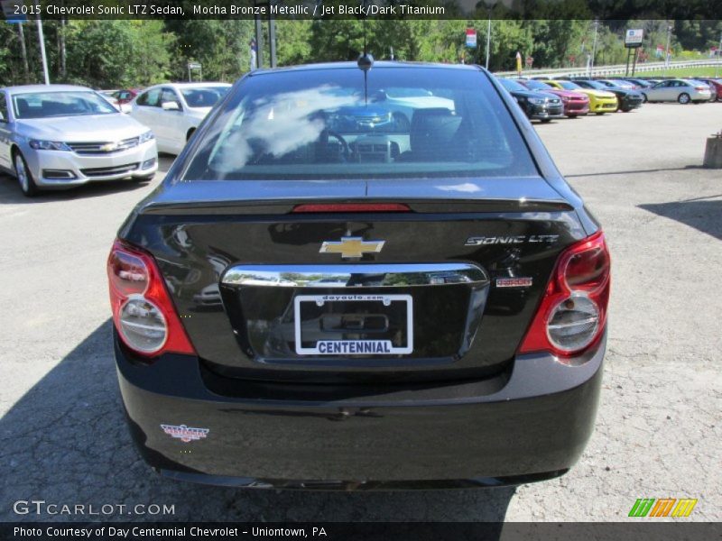 Mocha Bronze Metallic / Jet Black/Dark Titanium 2015 Chevrolet Sonic LTZ Sedan