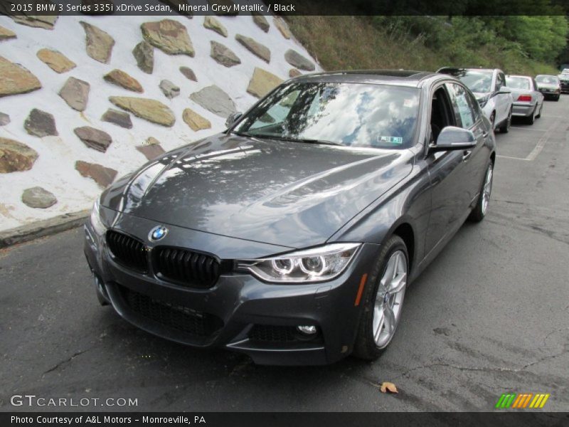 Mineral Grey Metallic / Black 2015 BMW 3 Series 335i xDrive Sedan