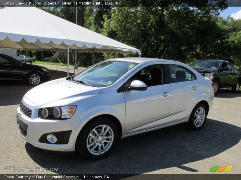 Silver Ice Metallic / Jet Black/Brick 2015 Chevrolet Sonic LT Sedan