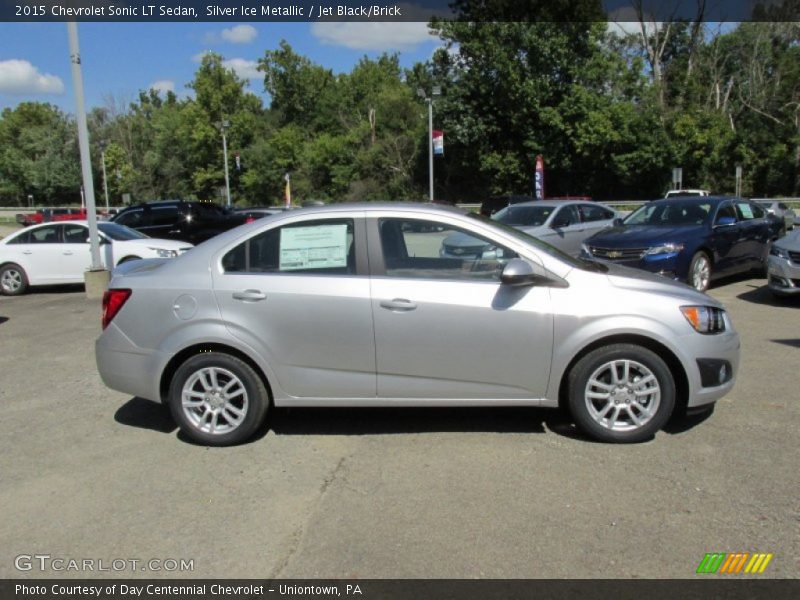 Silver Ice Metallic / Jet Black/Brick 2015 Chevrolet Sonic LT Sedan