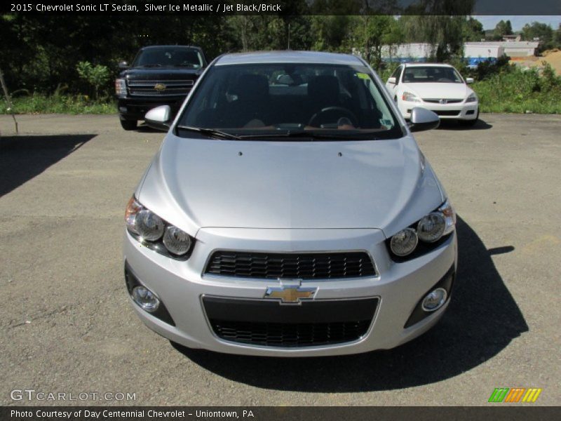 Silver Ice Metallic / Jet Black/Brick 2015 Chevrolet Sonic LT Sedan