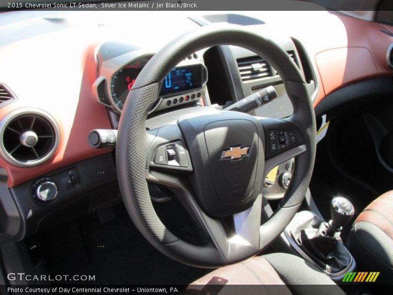 Silver Ice Metallic / Jet Black/Brick 2015 Chevrolet Sonic LT Sedan