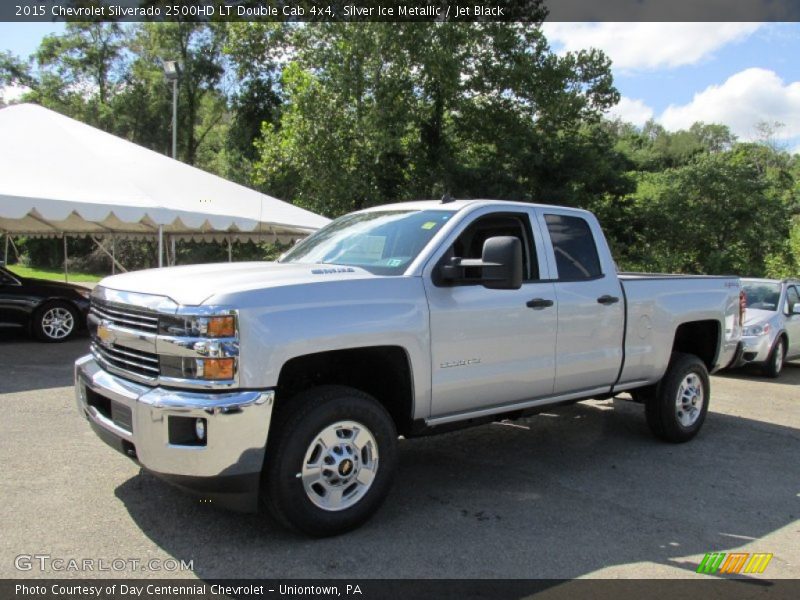 Silver Ice Metallic / Jet Black 2015 Chevrolet Silverado 2500HD LT Double Cab 4x4