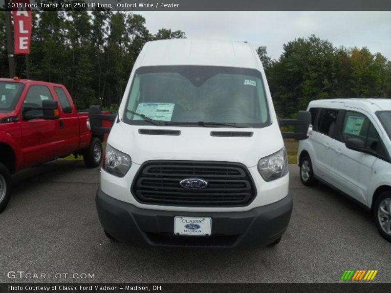 Oxford White / Pewter 2015 Ford Transit Van 250 HR Long
