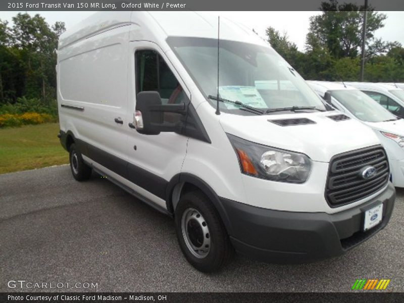 Oxford White / Pewter 2015 Ford Transit Van 150 MR Long