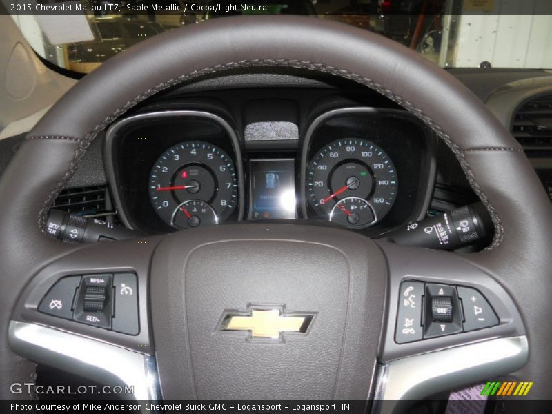 Sable Metallic / Cocoa/Light Neutral 2015 Chevrolet Malibu LTZ