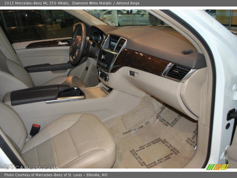 Diamond White Metallic / Almond Beige 2013 Mercedes-Benz ML 350 4Matic