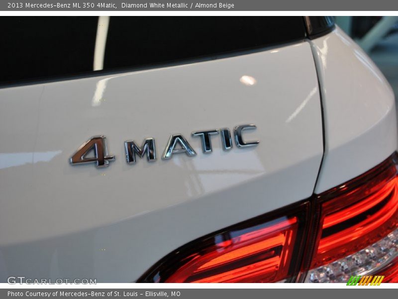 Diamond White Metallic / Almond Beige 2013 Mercedes-Benz ML 350 4Matic