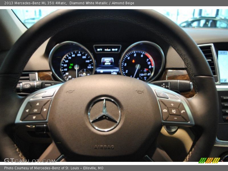 Diamond White Metallic / Almond Beige 2013 Mercedes-Benz ML 350 4Matic