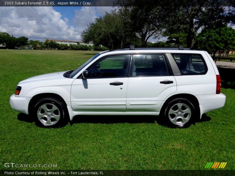 Aspen White / Gray 2003 Subaru Forester 2.5 XS