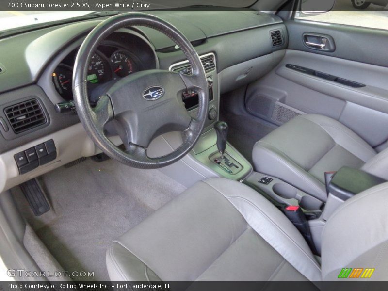 Aspen White / Gray 2003 Subaru Forester 2.5 XS