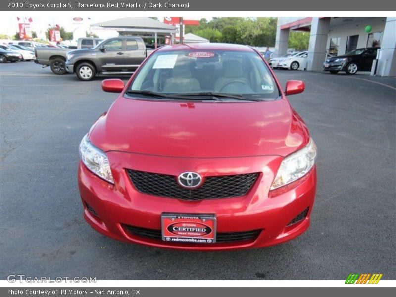 Barcelona Red Metallic / Dark Charcoal 2010 Toyota Corolla S