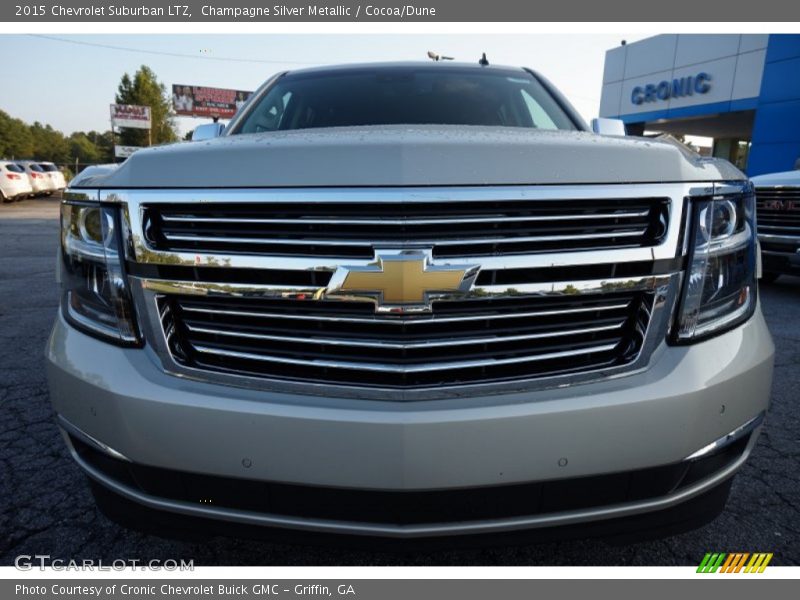Champagne Silver Metallic / Cocoa/Dune 2015 Chevrolet Suburban LTZ