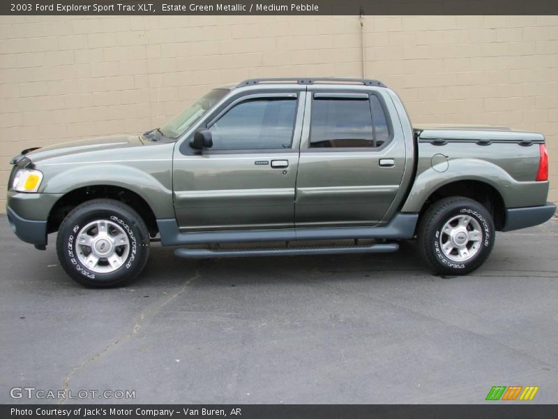 Estate Green Metallic / Medium Pebble 2003 Ford Explorer Sport Trac XLT