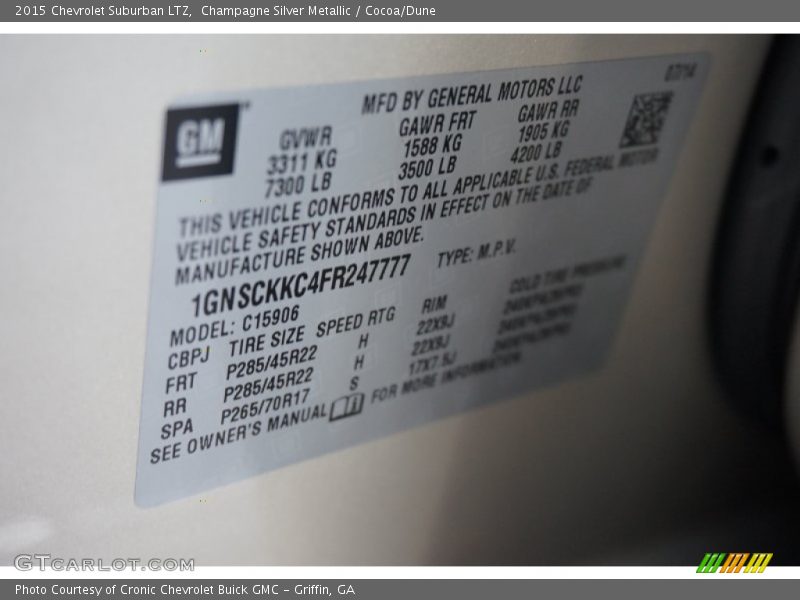 Champagne Silver Metallic / Cocoa/Dune 2015 Chevrolet Suburban LTZ