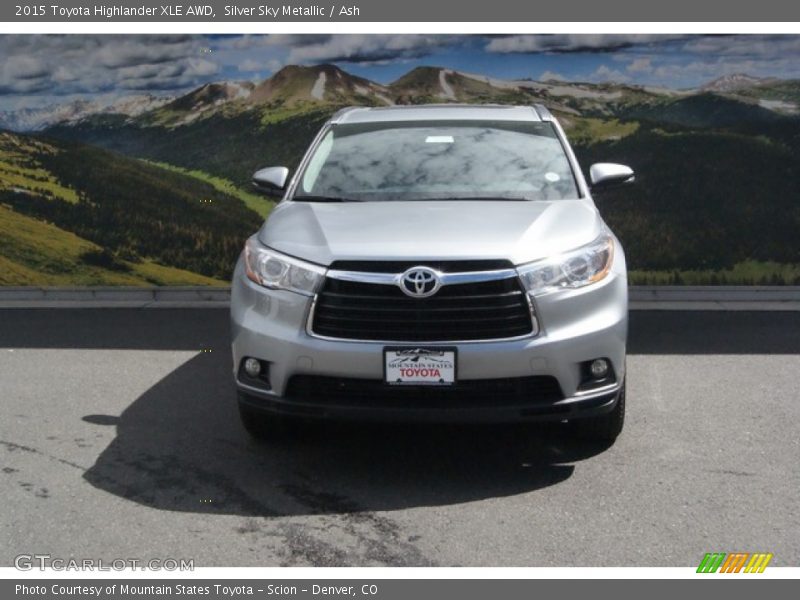 Silver Sky Metallic / Ash 2015 Toyota Highlander XLE AWD