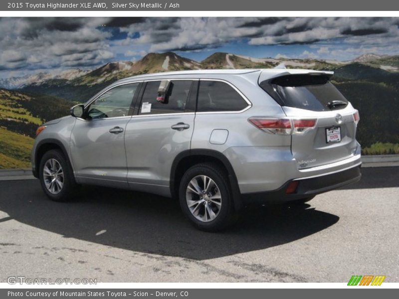 Silver Sky Metallic / Ash 2015 Toyota Highlander XLE AWD
